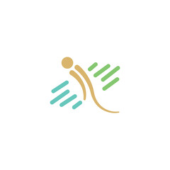 Massage therapy medical care health vector logo design