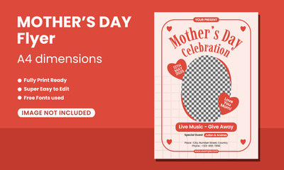 Mother Days Flyer poster invitation celebration days