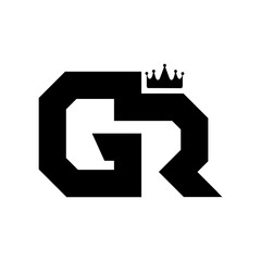 Logo design combining the letters GR and Crown. Suitable for use for any company.