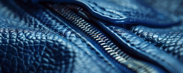 Blue Couch Zipper Close-up Leather product.
