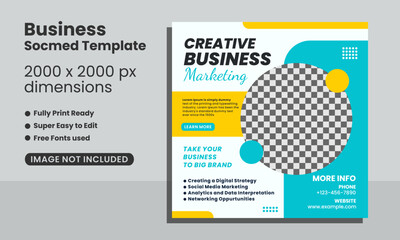Creative business flyer template invitation post story corporate agency design template