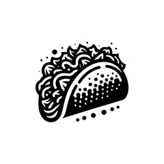 Classic Taco Silhouette for Your Creative Needs - Minimallest Taco Vector
