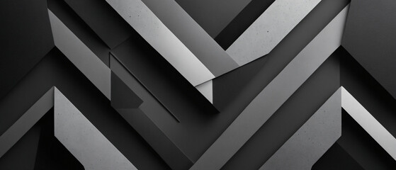Abstract, 3D, grey and black wallpaper of lines and geometric shapes, light and shadow