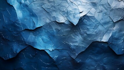 Geometric Abstract Shape with Blue Sapphire Cobalt Dark Blue Gradient Rough Grunge Texture. Concept Geometric Shapes, Abstract Art, Blue Sapphire, Cobalt, Dark Blue Gradient, Rough Texture