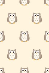 pattern wise owl perched on a cartoon tree branch