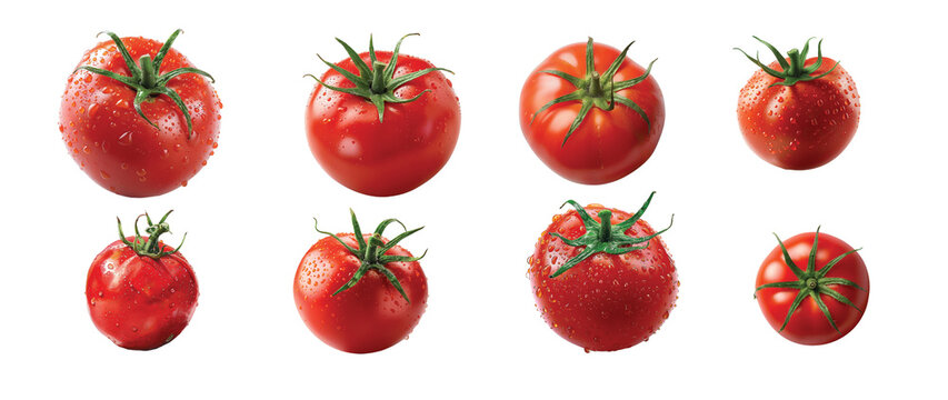 Collection Of Tomato Isolated On Transparent Background. Generated Ai.