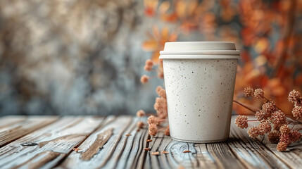 A white coffee cup mockup