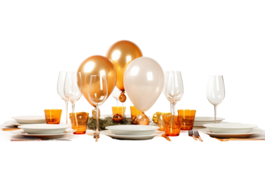 Balloon Bonanza: A Colorful Celebration. On a White or Clear Surface PNG Transparent Background.