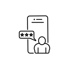 Customer Experience Vector Outline Icon Design illustration.