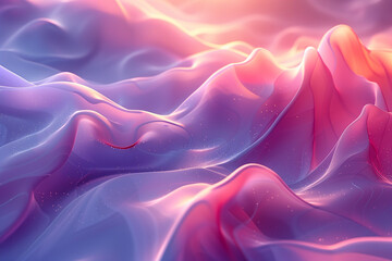 Obraz premium Abstract vaporwave, clouds and glow background, 3d illustration