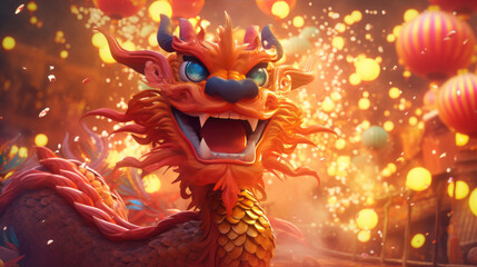 Traditional Chinese New Year dragon