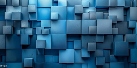 A blue background with a lot of squares