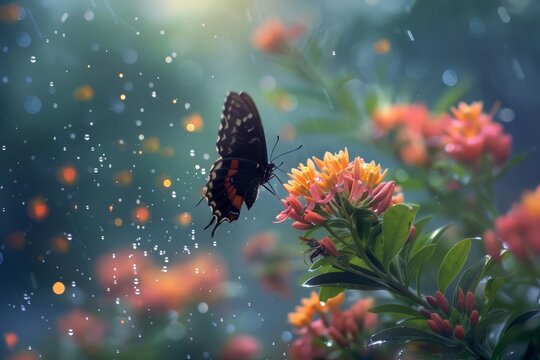 Symbiotic relationships between organisms, such as pollinators and flowering plants, demonstrate the cooperative interactions that can evolve in nature, science concept