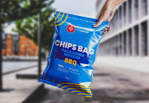 Chips Bag Packaging Mockup