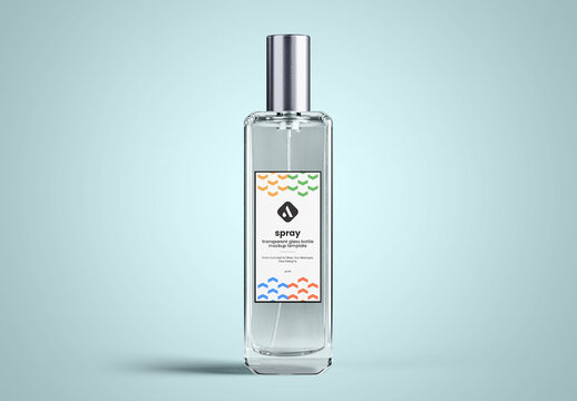 Spray Glass Bottle Mockup