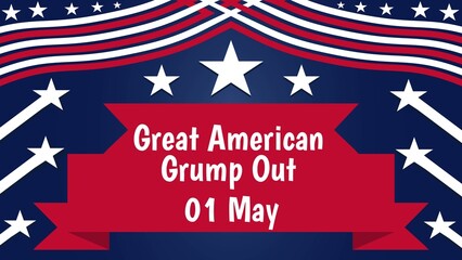 Great American Grump Out web banner design illustration 