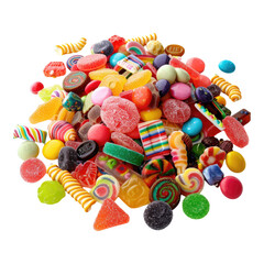 Fototapeta premium colorful sweet candies isolated on transparent background