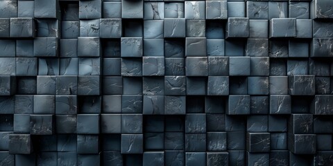 A black and white image of a wall made of blocks