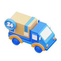 3d illustration  hour delivery service