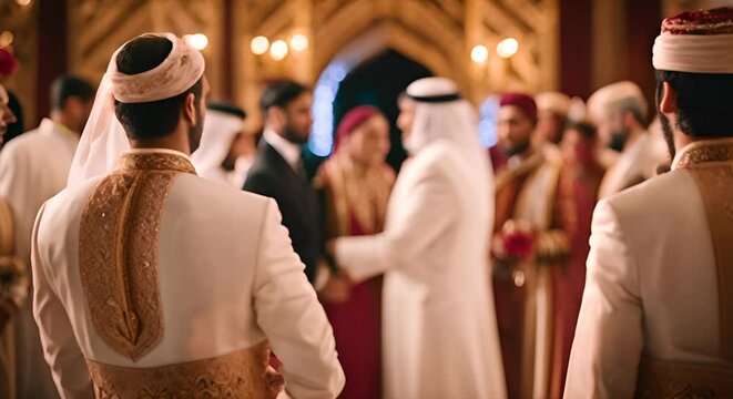 Celebration of an Arab wedding.