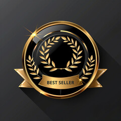 Medalla Vector Best Seller Ribbon, The banner design features an eye-catching "Best Seller" badge, perfect for highlighting top-selling products or books on e-commerce platforms or in publishing 