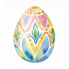 Namalowane jajko wielkanocne ilustracja - obrazy, fototapety, plakaty