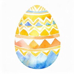 Namalowane kolorowe jajko wielkanocne ilustracja - obrazy, fototapety, plakaty