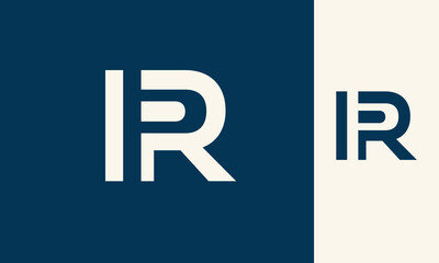 Alphabet letters Initials Monogram logo PR, RP, P and R