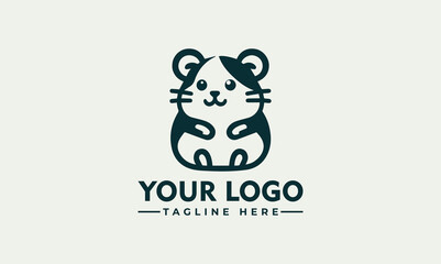 Cute Hamster Logo vector perfect for a pet related business. Hamsters have an incredible cute factor benefiting them. It’s as if they were born with charm, humor, and sweetness down to their paws