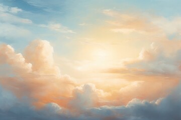 Fototapeta na wymiar Close up on pale sun cloud sky backgrounds.