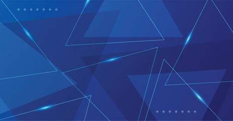 Abstract blue triangle shapes background. minimal template style for banner, poster, web design