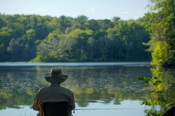 Lakeside Reverie: The Quiet Joy of Fishing