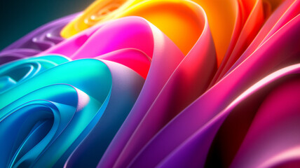 Abstract background with ribbon waves