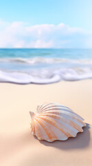 Fototapeta na wymiar Beautiful shells on the beach
