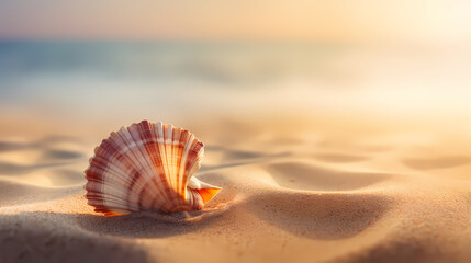 Fototapeta na wymiar Beautiful shells on the beach