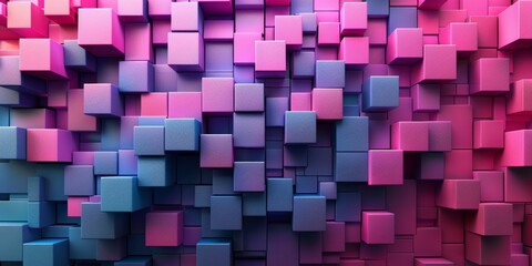 A colorful background of pink and blue blocks