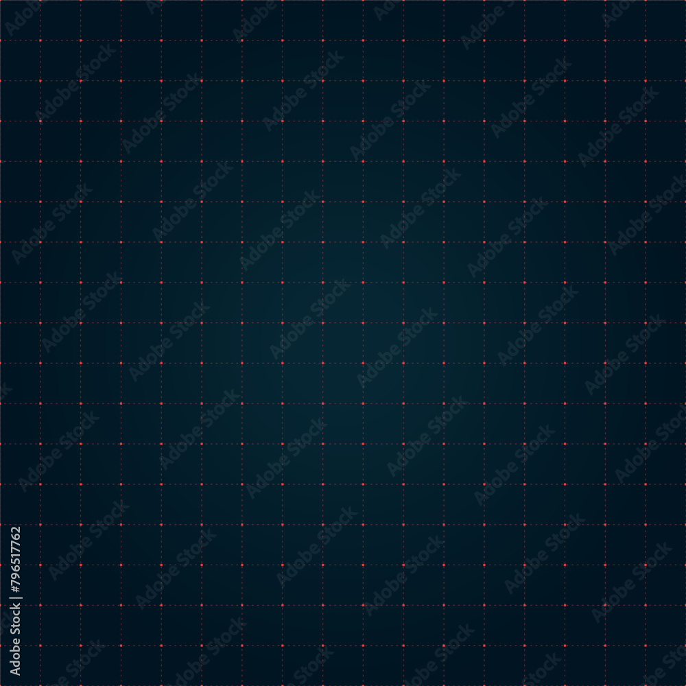Poster vr hud futuristic interface square grid. line and dot head up display similar red pattern. digital u