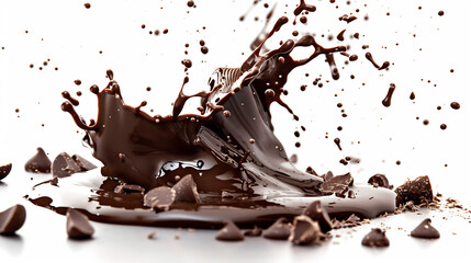 Delicious Chocolate Splash - obrazy, fototapety, plakaty