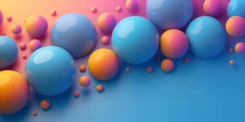 A colorful background of many different colored spheres