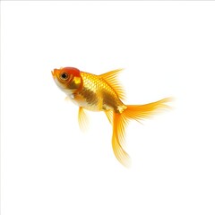 gold fish isolated on white Generative AI