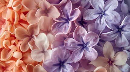 Serene Pastel Floral Background with Soft Purple and Peach Hues