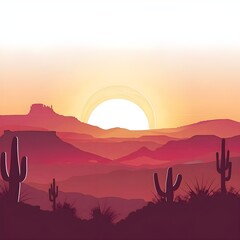 sunset in the desert Generative AI