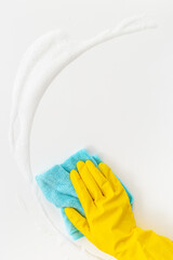 Soap foam mockup for cleaning concept. House cleaning supplies and products - 796523771