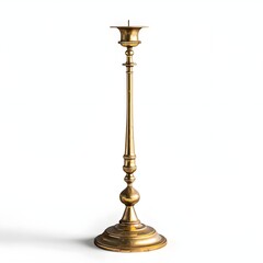 antique candlestick isolated on white Generative AI