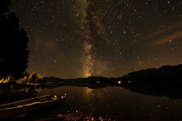 Starry Night Serenade by the Lake
