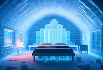 Pixel art a detailed 8k vision of an ice hotel wit (10)