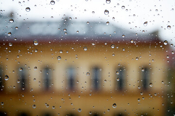 Raindrops on window