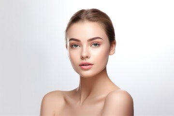 Fototapeta premium Beautiful young woman portrait adult skin.
