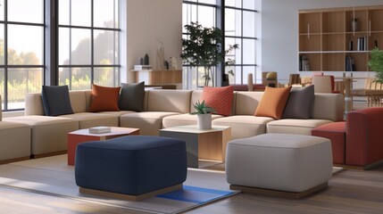 Choose furniture with modular components for versatility and flexibility.