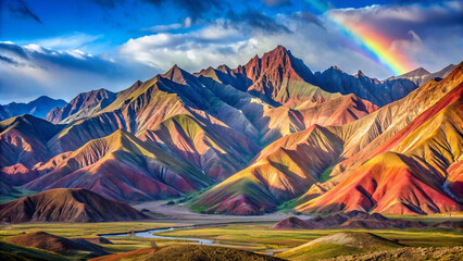beautiful rainbow mountains